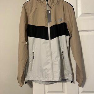 New Balance Women's Beige and White Jacket